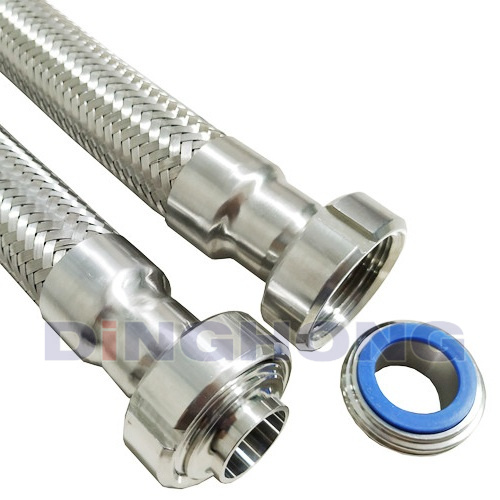 SMS sanitary union stainless steel flexible hose