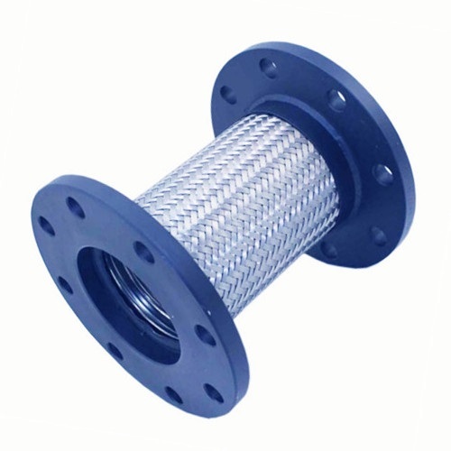 Flanged braided flexible pump connectors