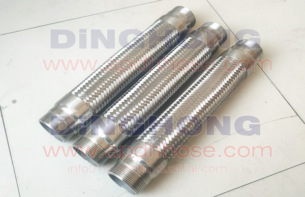 Male threaded braided hose pipe